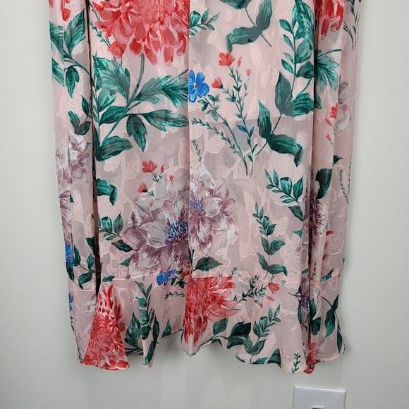 Kensie Floral High-Low Maxi Dress in Blush Size 10, NWT - Picture 9 of 14
